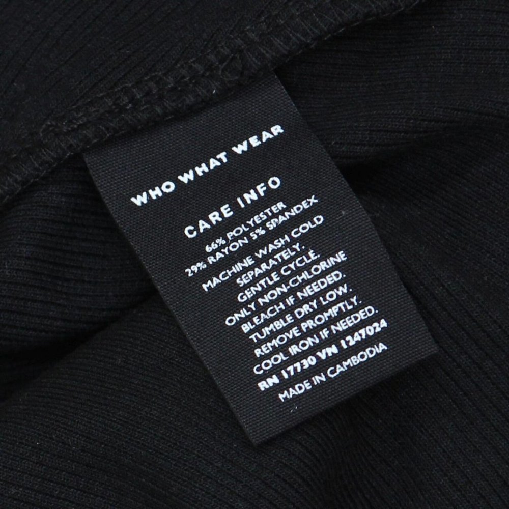 NWT Who What Wear Women's Sleeveless Racer Dress 79365618 M Black - Picture 4 of 6